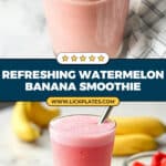Healthy Watermelon Banana Smoothie Recipe