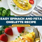Spinach Feta Omelette Recipe