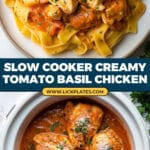 Slow Cooker Creamy Tomato Basil Chicken Recipe