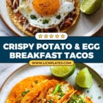 Crispy Potato, Egg & Cheese Taco Recipe