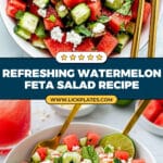 Watermelon Salad Recipe with Feta and Cucumber Recipe