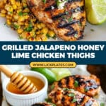 Grilled Chicken Thighs with Jalapeno Honey Lime Marinade Recipe