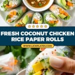 Coconut Chicken Rice Paper Rolls Recipe
