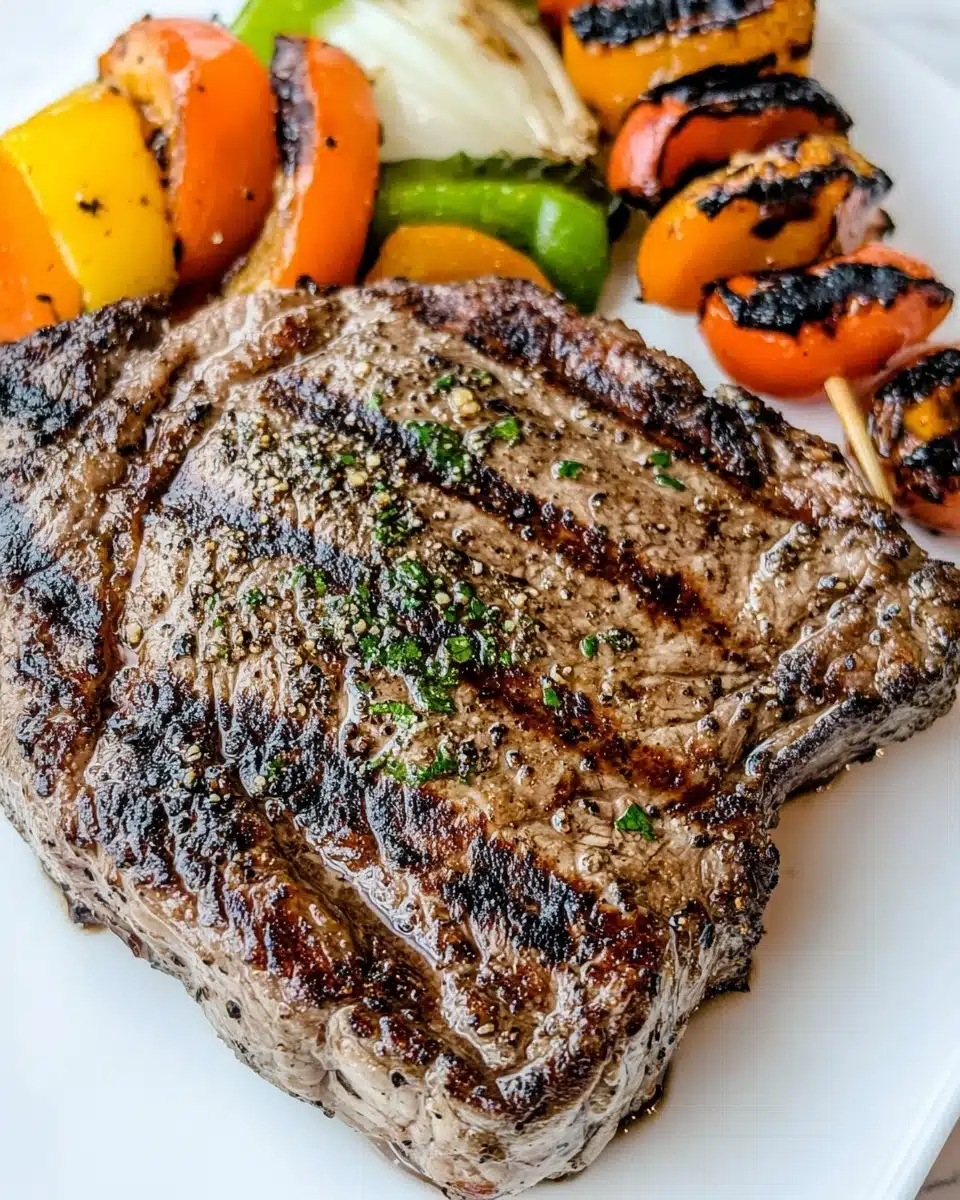Perfect Grilled Ribeye Steaks with Basil Garlic Butter Recipe - Recipe Image