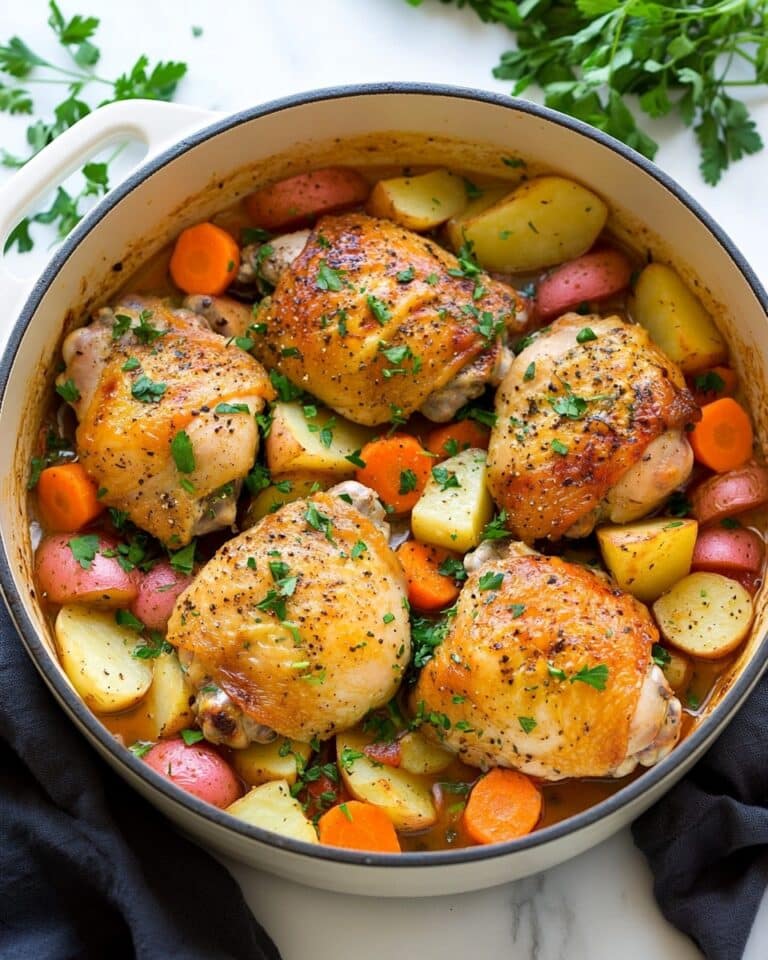 Braised Chicken Thighs with Vegetables and Herbs Recipe