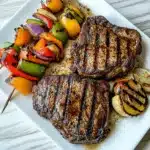 Perfect Grilled Ribeye Steaks with Basil Garlic Butter Recipe