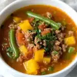 Hearty Hamburger and Vegetable Soup Recipe