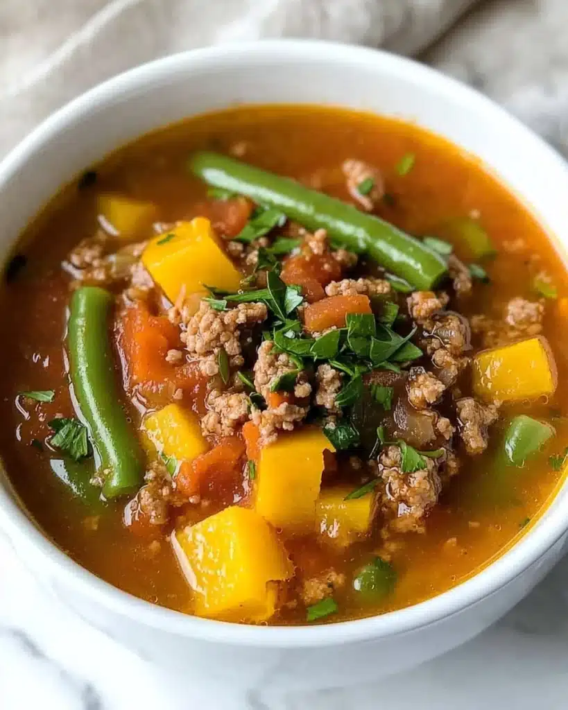 Hearty Hamburger and Vegetable Soup Recipe