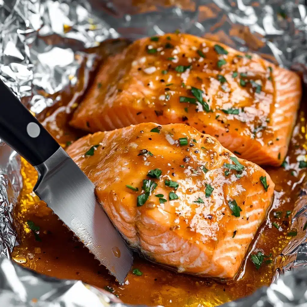 Honey Garlic Salmon Baked in Foil Recipe - Recipe Image