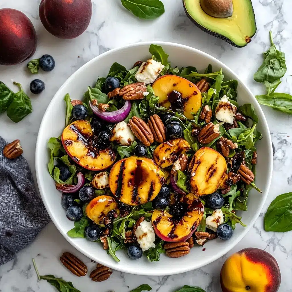 Summer Grilled Peach Salad with Burrata Recipe