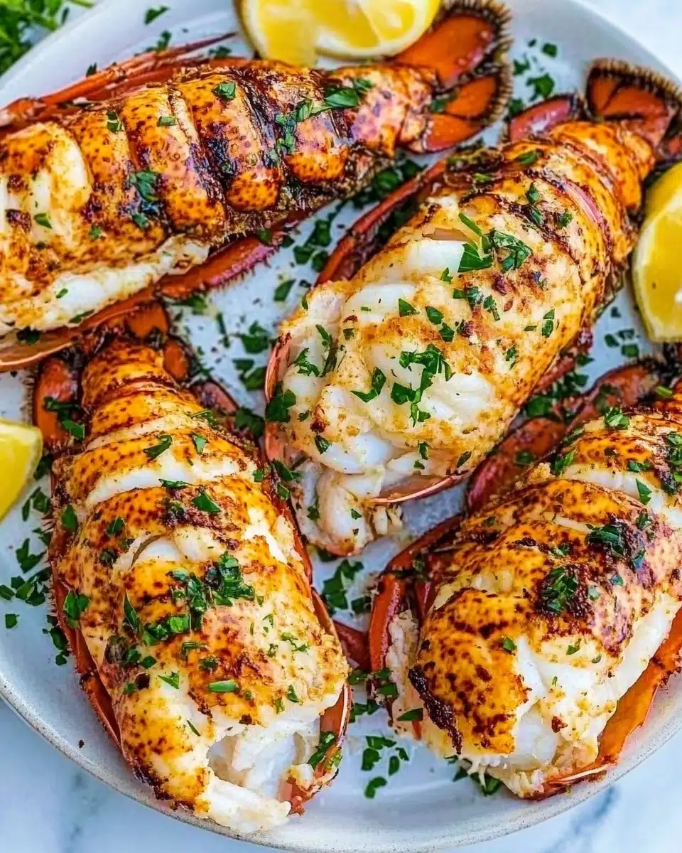 Grilled Lobster Tail with Garlic Butter Recipe