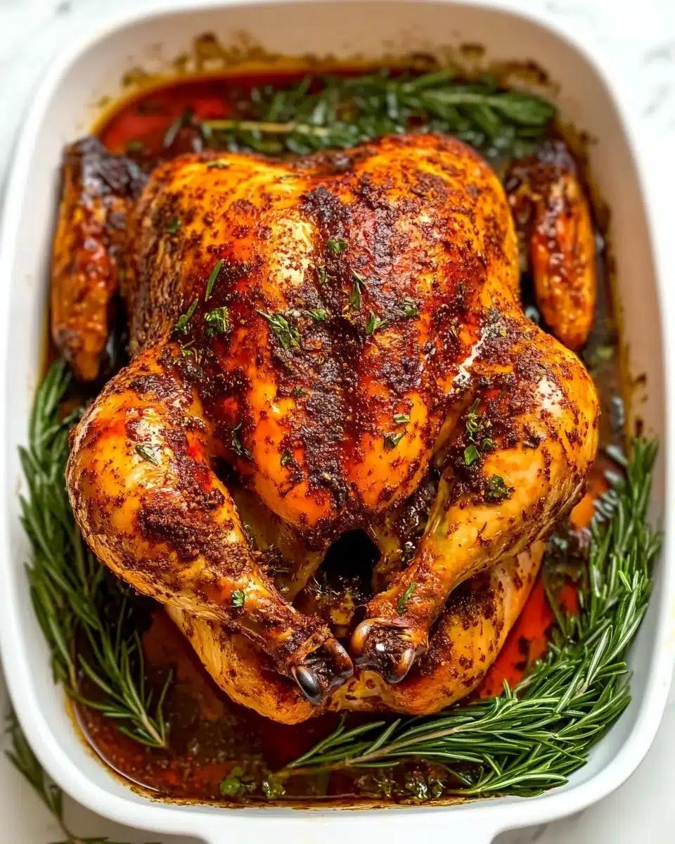 Garlic Herb Butter Roasted Chicken Recipe - Recipe Image