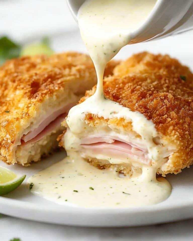 Easy Chicken Cordon Bleu with Dijon Cream Sauce Recipe