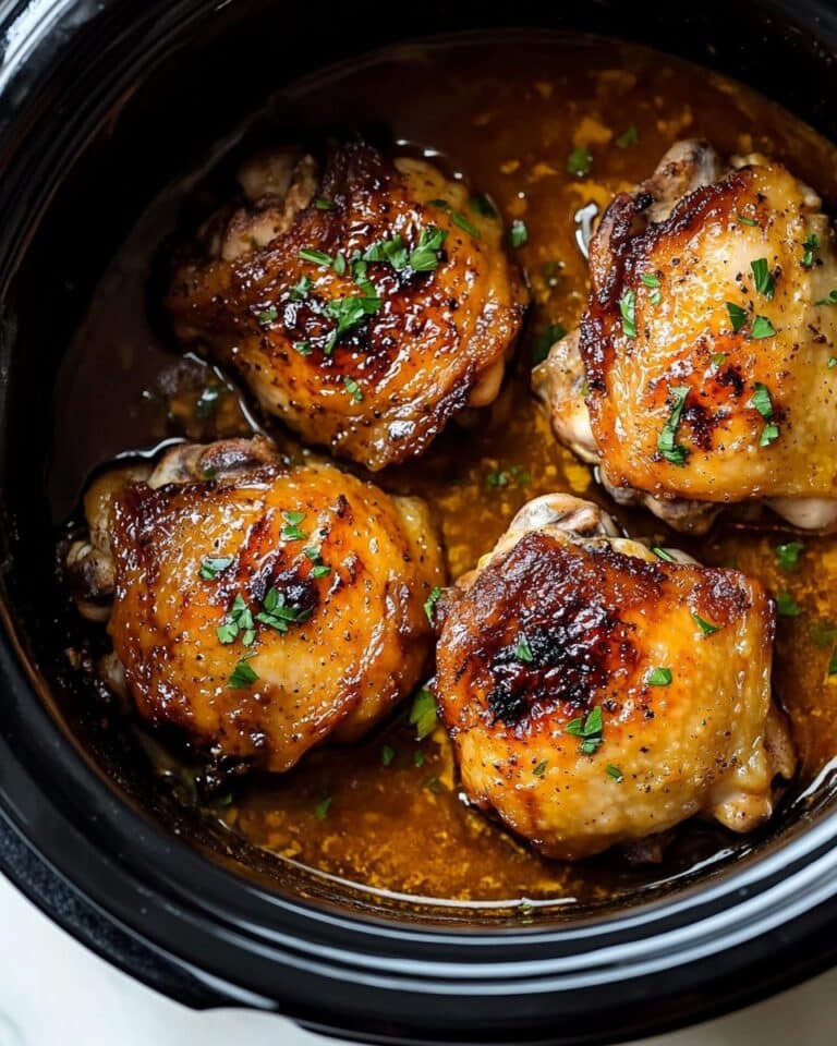 Slow Cooker Garlic Butter Chicken Thighs Recipe