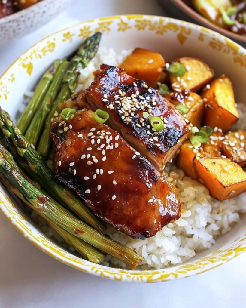 Sheet-pan Miso Chicken with Sweet Potatoes and Asparagus Recipe
