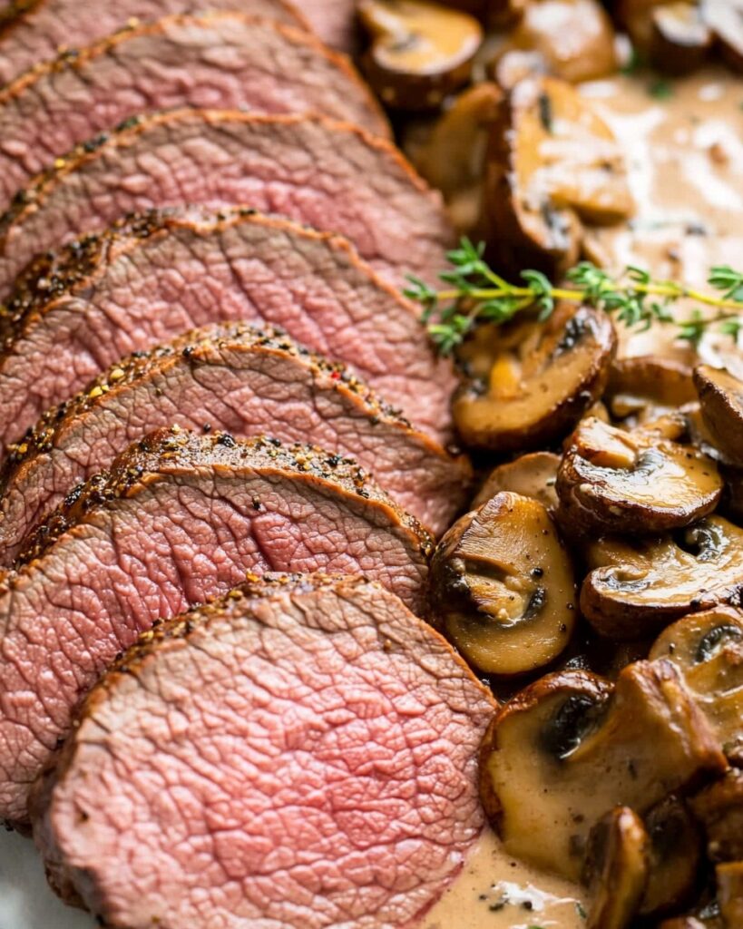Beef Tenderloin with Mushroom Sauce Recipe
