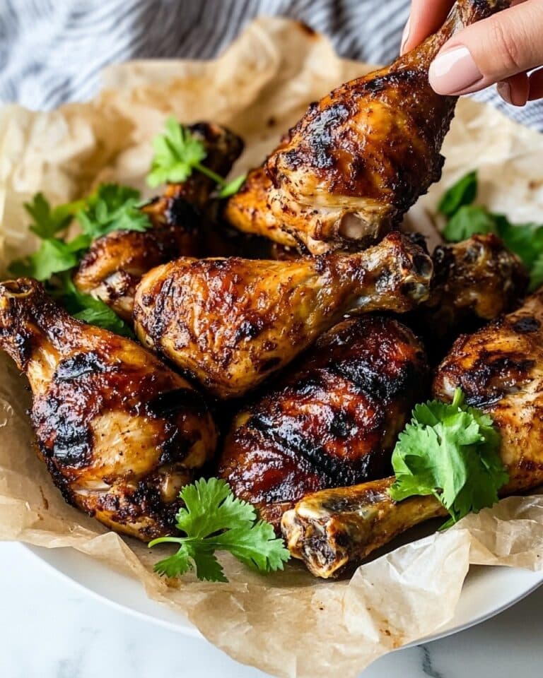 Grilled Butterflied Chicken Drumsticks with BBQ Sauce Recipe