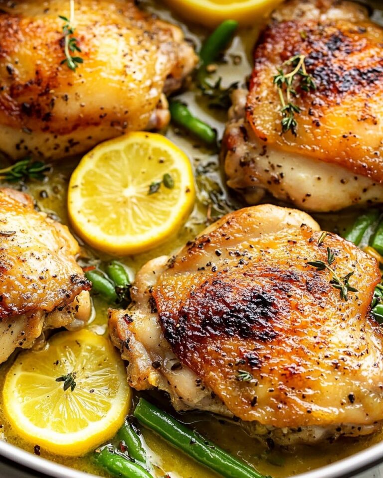 Skillet Chicken Thighs with Lemon, Garlic, and Fresh Herbs Recipe