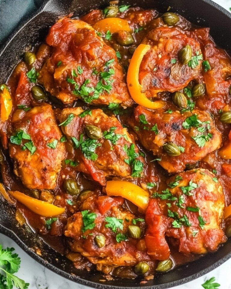 Roman Chicken with Bell Peppers, Prosciutto, and Capers Recipe