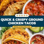 Crispy Taco-Seasoned Ground Chicken Tacos Recipe