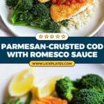 Parmesan-Crusted Cod with Romesco Recipe