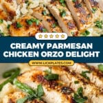 Creamy Parmesan Orzo with Chicken and Asparagus Recipe