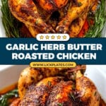 Garlic Herb Butter Roasted Chicken Recipe