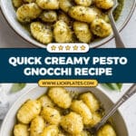 Creamy Pesto Gnocchi for Two Recipe