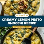 Creamy Lemon Pesto Gnocchi with Broccoli Recipe