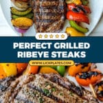 Perfect Grilled Ribeye Steaks with Basil Garlic Butter Recipe
