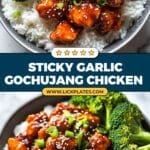 Sticky Garlic Gochujang Chicken Recipe