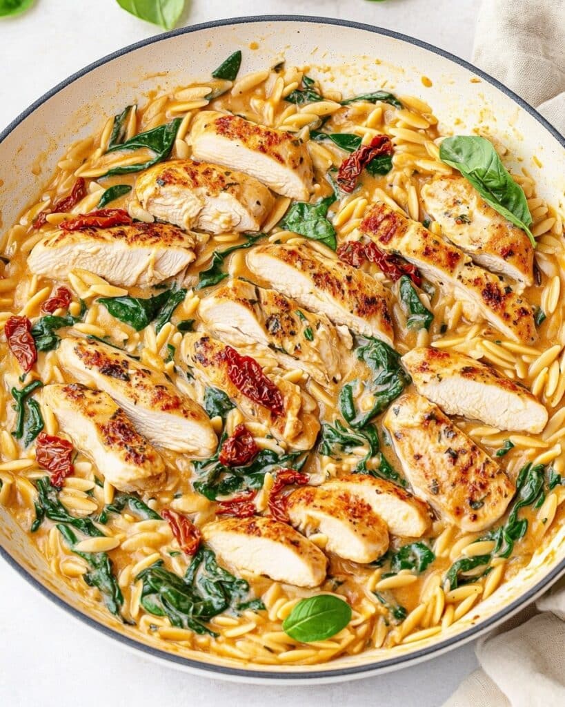 Creamy Tuscan Chicken Orzo Recipe