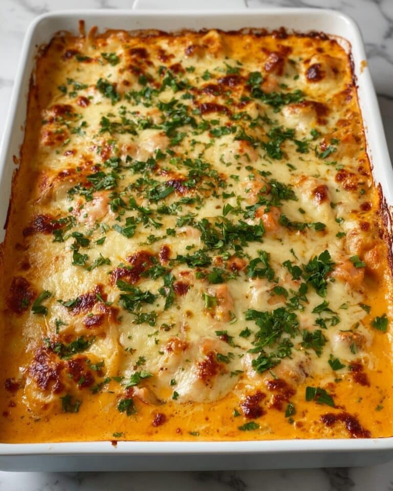 Million Dollar Baked Spaghetti with Alfredo and Meat Sauce Recipe