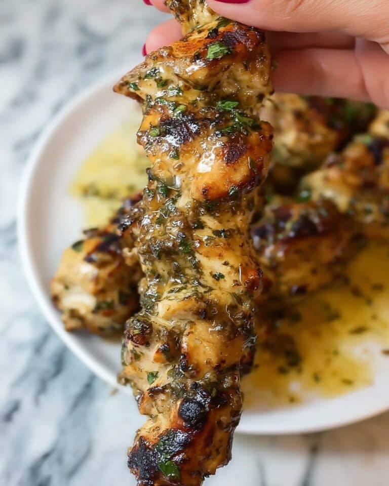 Honey Garlic Parmesan Chicken Skewers Recipe