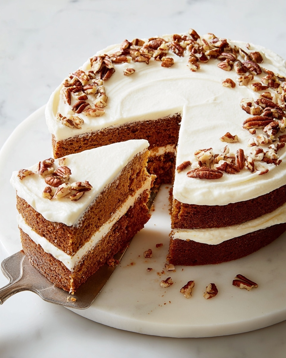 Sweet Potato Cake with Marshmallow Frosting and Toasted Pecans Recipe