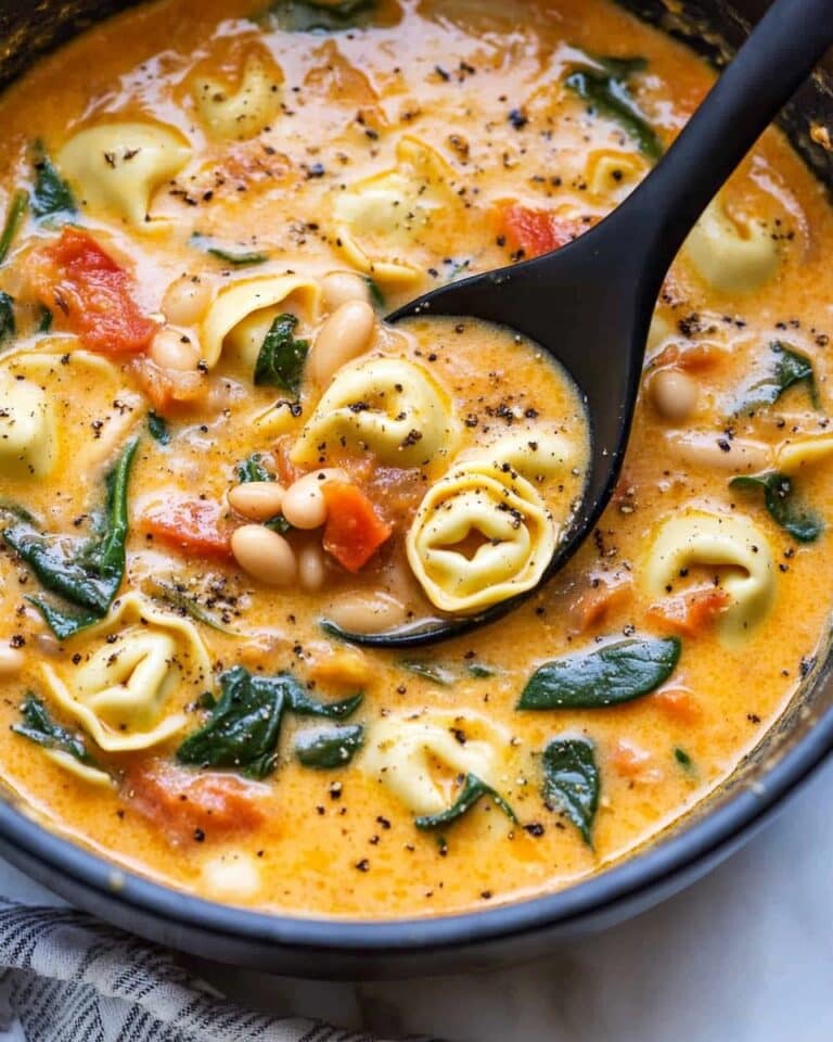 Creamy Tuscan Garlic Tortellini Soup Recipe