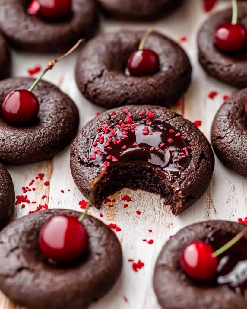 Chocolate Cherry Cookies with Rich Ganache Recipe