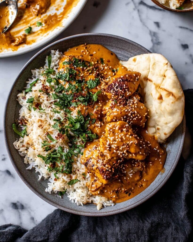 Easy Baked Spicy Sesame Butter Chicken Recipe