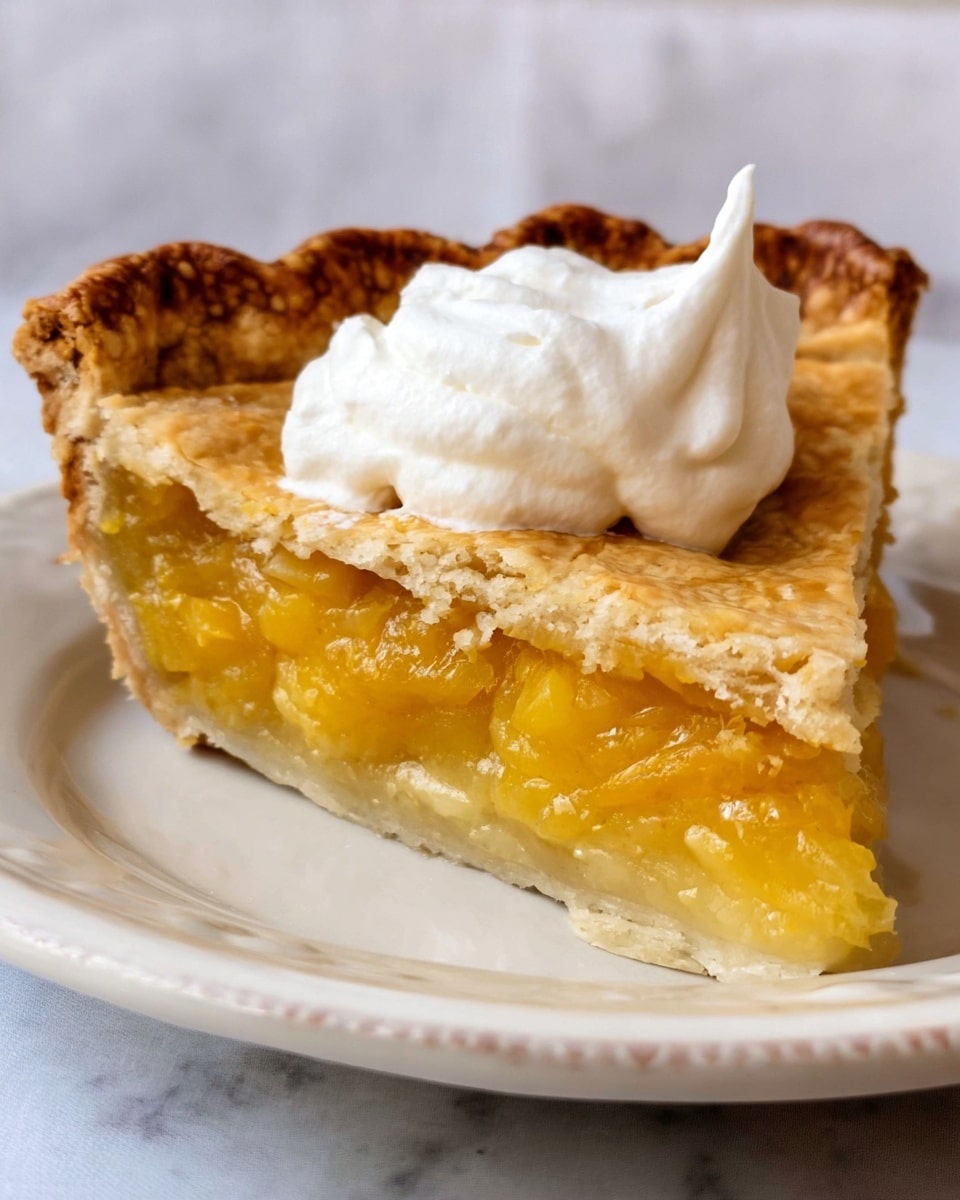 A round lemon tart with a light brown crust sits on a glass plate on a white marbled surface, topped with thin, shiny yellow lemon slices arranged in a circular pattern. In front of it, on a white plate, is a single slice of the tart showing three layers: a firm crust, a thick smooth yellow filling, and lemon slices on top. Next to the slice is a silver fork, and two whole bright yellow lemons rest on the white marbled surface beside the plates. Photo taken with an iphone --ar 4:5 --v 7