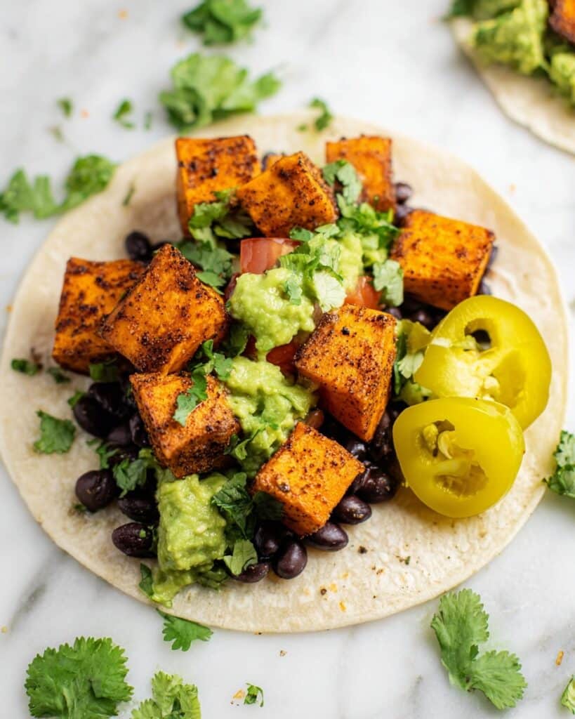 Sweet Potato Tacos with Avocado Salsa Recipe