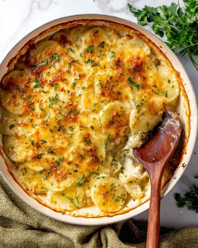 Leftover Turkey Pot Pie Gratin Recipe
