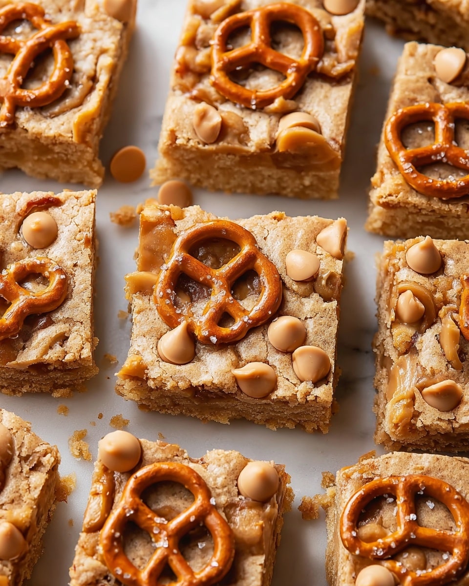 Peanut Butter Pretzel Butterscotch Blondies Recipe