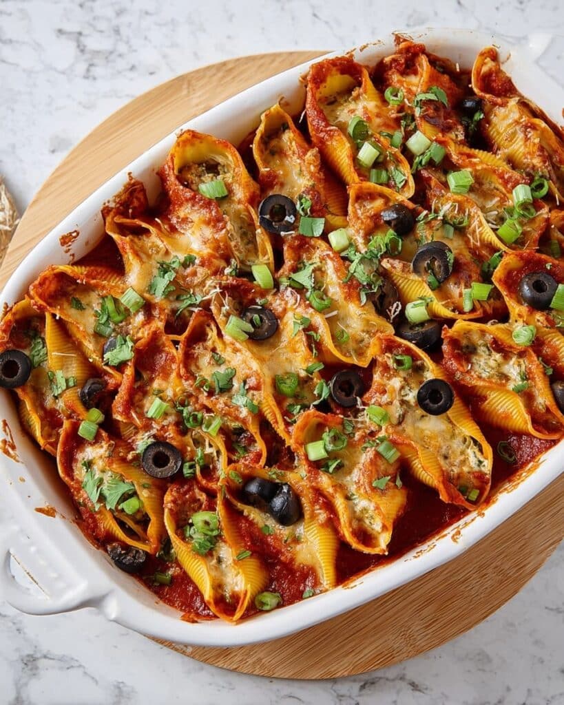Mexican Stuffed Shells with Chicken Sausage and Enchilada Sauce Recipe