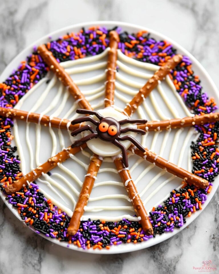 Halloween Pretzel Treats ~ Candy Spiderwebs Recipe