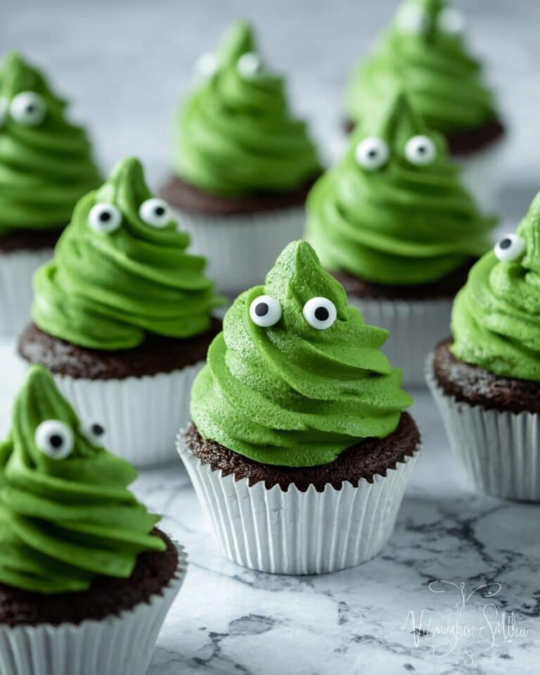 Ghoulish Monster Halloween Cupcakes Recipe
