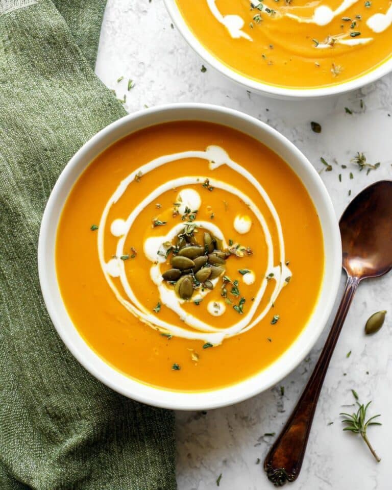 Creamy Curried Butternut Squash Soup with Coconut Milk Recipe