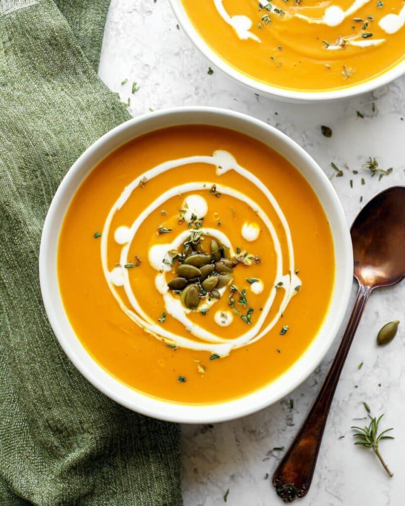 Creamy Curried Butternut Squash Soup with Coconut Milk Recipe