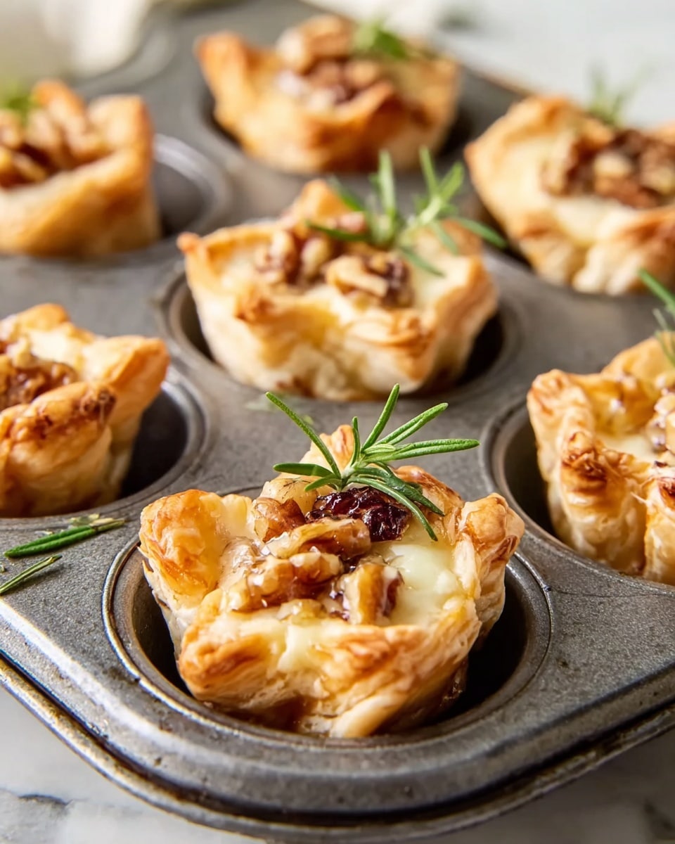 Cranberry Brie Bites with Puff Pastry Recipe