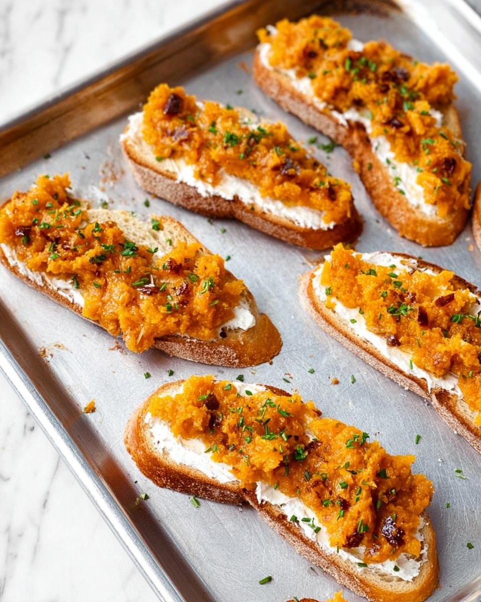 Butternut Squash Crostini with Caramelized Shallots and Fresh Mint Recipe